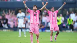 Festejo de Messi por el título del Inter Miami.