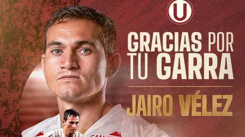 Universitario anunció la salida de Jairo Vélez.