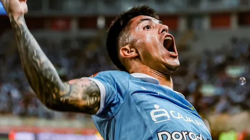 Santiago González celebrando.