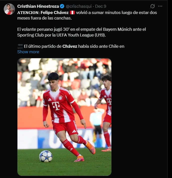 Fuente: @crischasqui