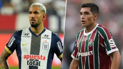 Sergio Peña de Alianza Lima y Kevin Serna, ex Alianza, y ahora jugador de Fluminense.