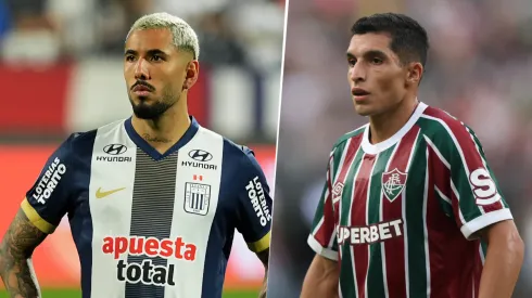 Sergio Peña de Alianza Lima y Kevin Serna, ex Alianza, y ahora jugador de Fluminense.