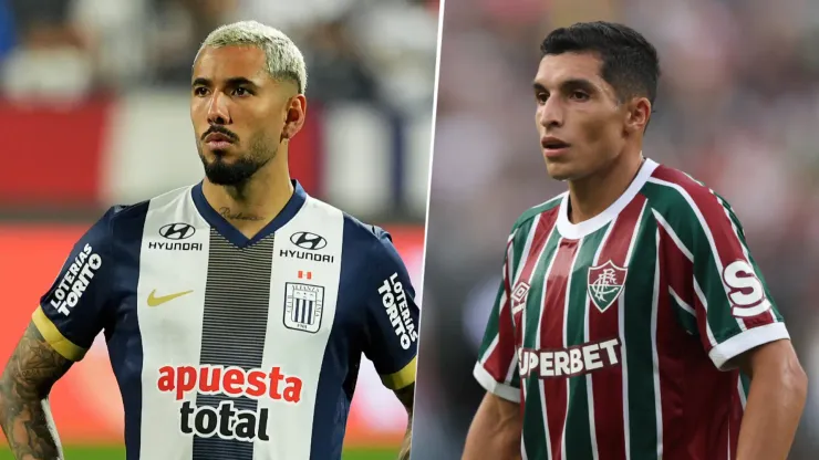 Sergio Peña de Alianza Lima y Kevin Serna, ex Alianza, y ahora jugador de Fluminense.