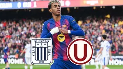 Lamine Yamal celebrando.