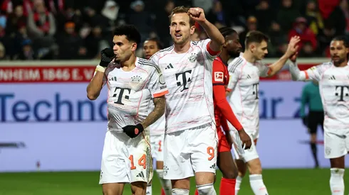 El festejo con dedicatoria de Luis Díaz, junto a Harry Kane.