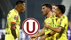 Jugadores de Melgar celebrando.