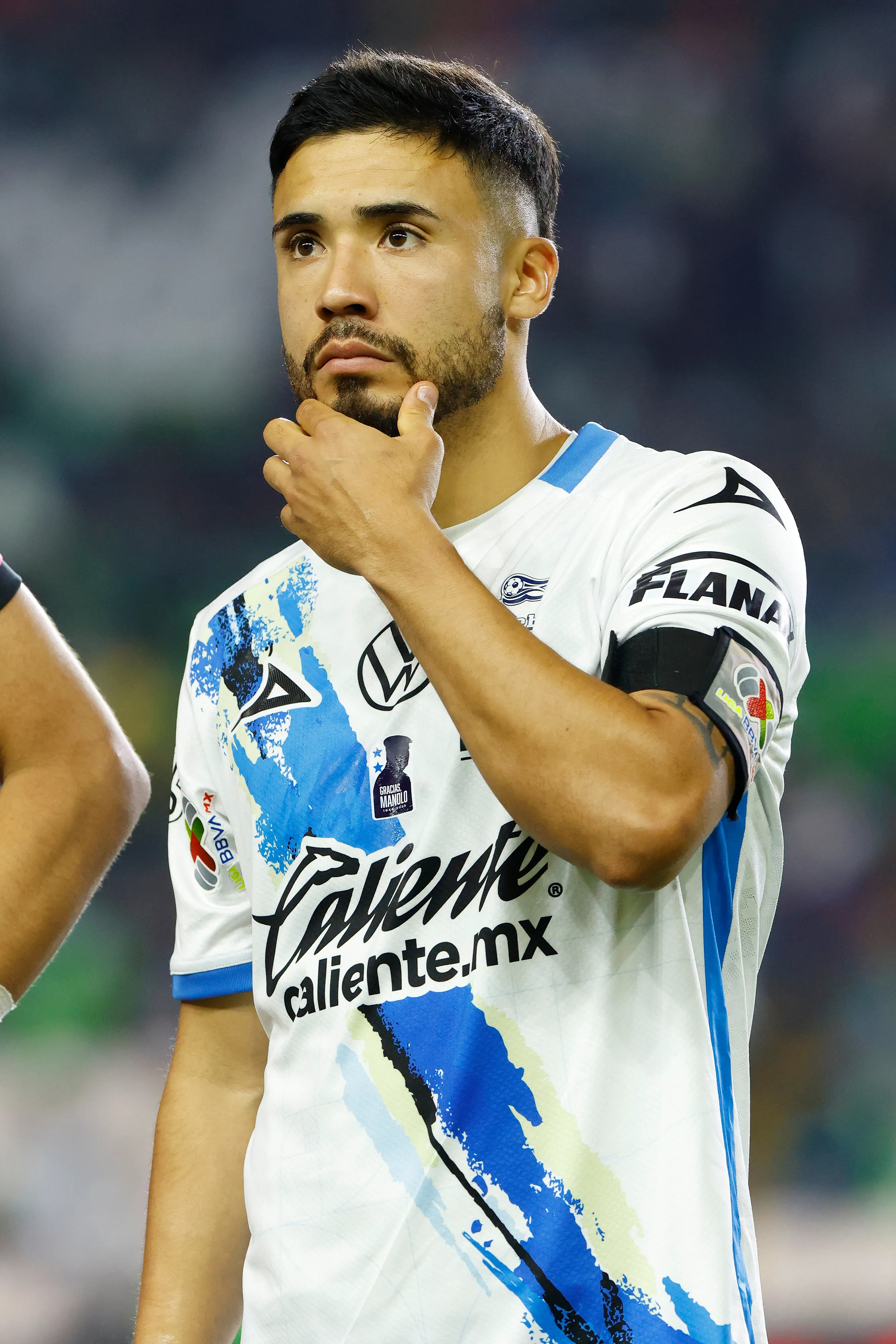 Nicolas Diaz jugando esta temporada en Puebla de la Liga MX. (Photo by Leopoldo Smith/Getty Images)