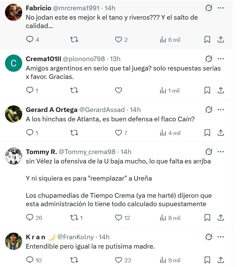 El hincha de Universitario reaccionó al fichaje de Fara. (Foto: X)