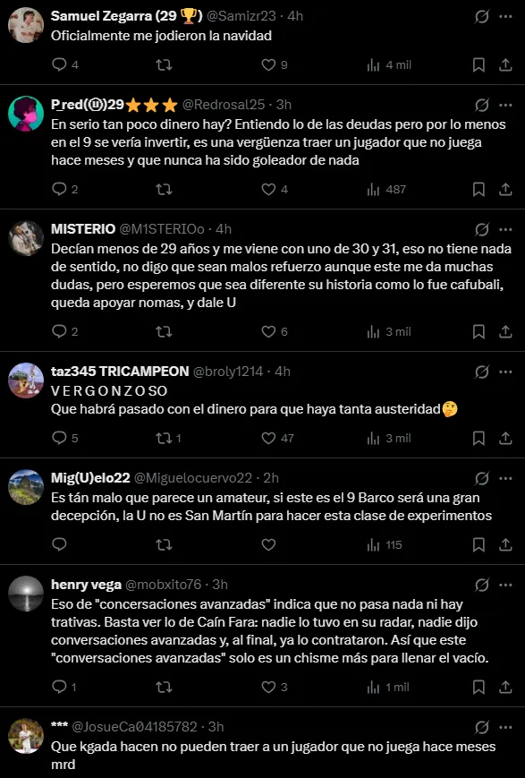 Hinchas molestos con posibilidad de fichaje de Gassama (Foto: X).