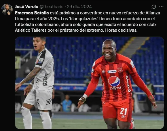 Emerson Batalla casi llega a Alianza Lima (Foto: X José Varela).