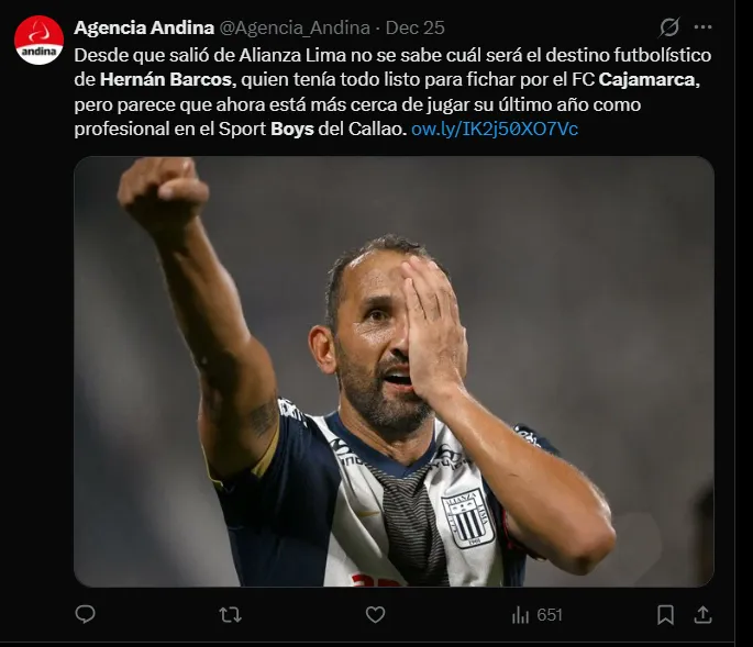 Fuente: @Agencia_Andina