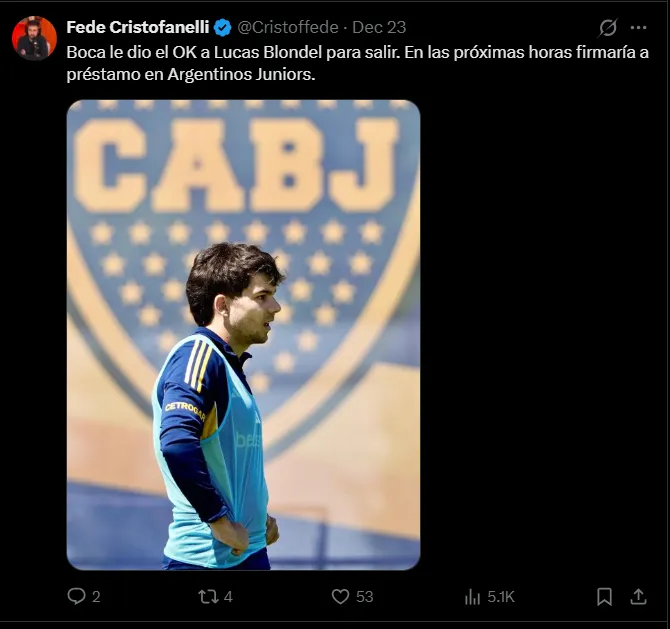 Fuente: @Cristoffede