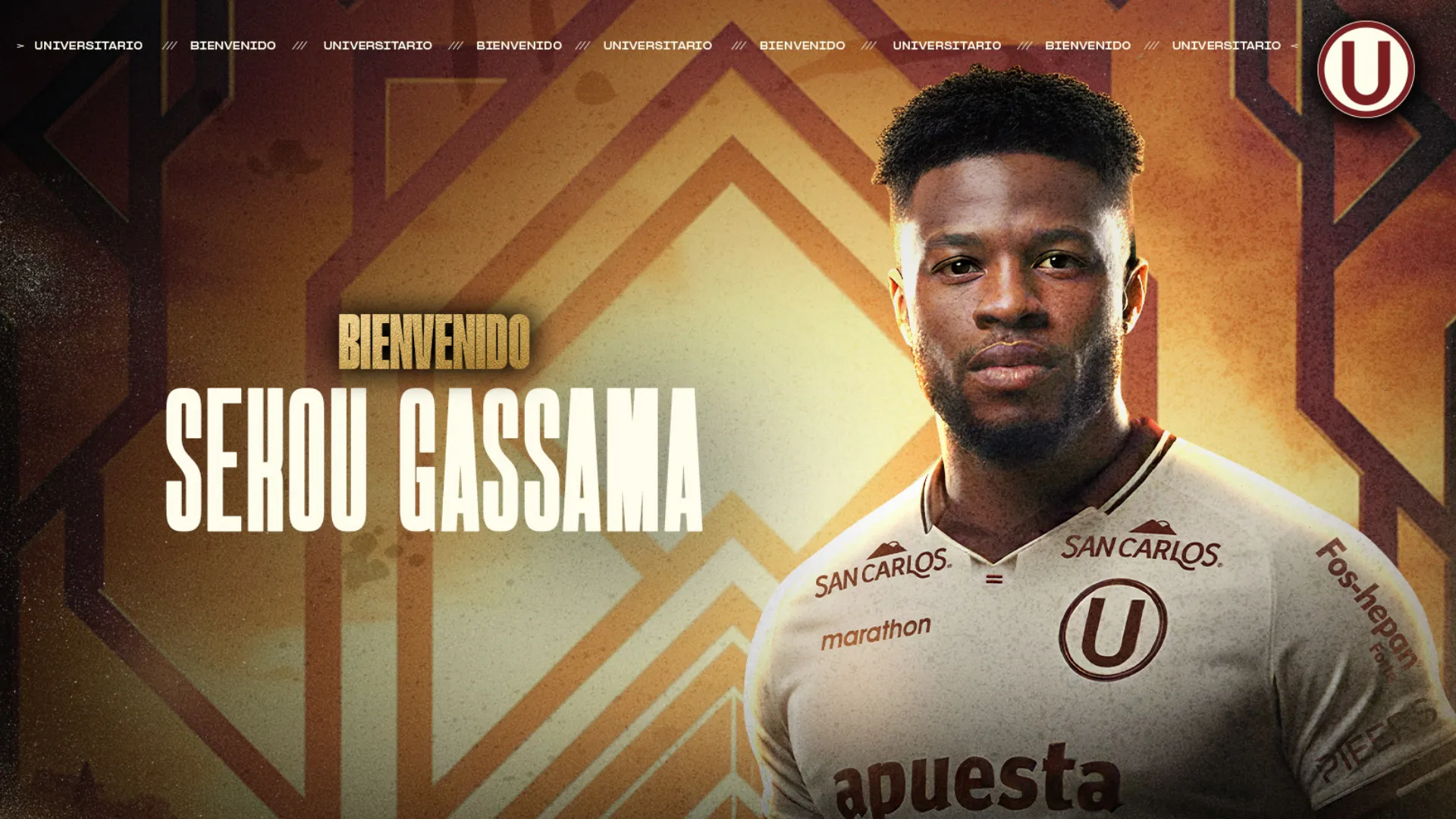 Sekou Gassama nuevo delantero de Universitario (Foto: Universitario).