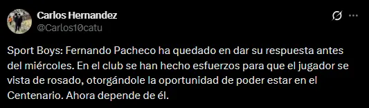 Fernando Pacheco y su respuesta (Foto: X).