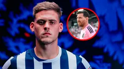 Federico Girotti vs. Lionel Messi en el Alianza Lima vs. Inter Miami.