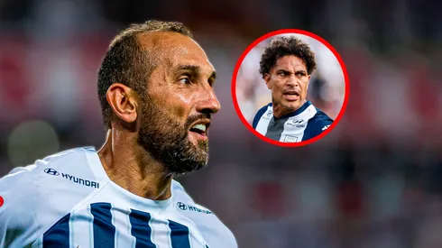 Hernán Barcos y Paolo Guerrero.