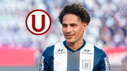 Paolo Guerrero y el escudo de Universitario.