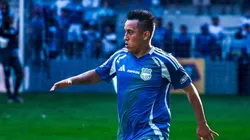 Christian Cueva con camiseta de Emelec.