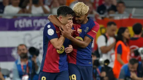 Pedri y Lamine Yamal en el Barcelona.