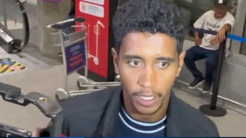 Gabriel Santana en declaraciones con la prensa.