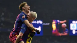 Fermín López y Dani Olmo celebrando ante Espanyol.