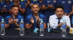 Pablo Lavandeira, Hernán Barcos y Omar Zavaleta.