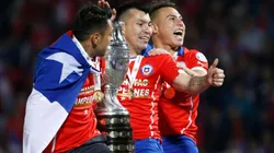 Gonzalo Jara, Gary Medel y Eduardo Vargas.