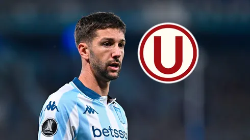 Luciano Vietto y el escudo de Universitario.