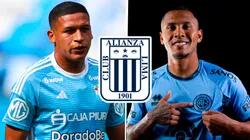 Fernando Pacheco y Bryan Reyna con el escudo de Alianza Lima.