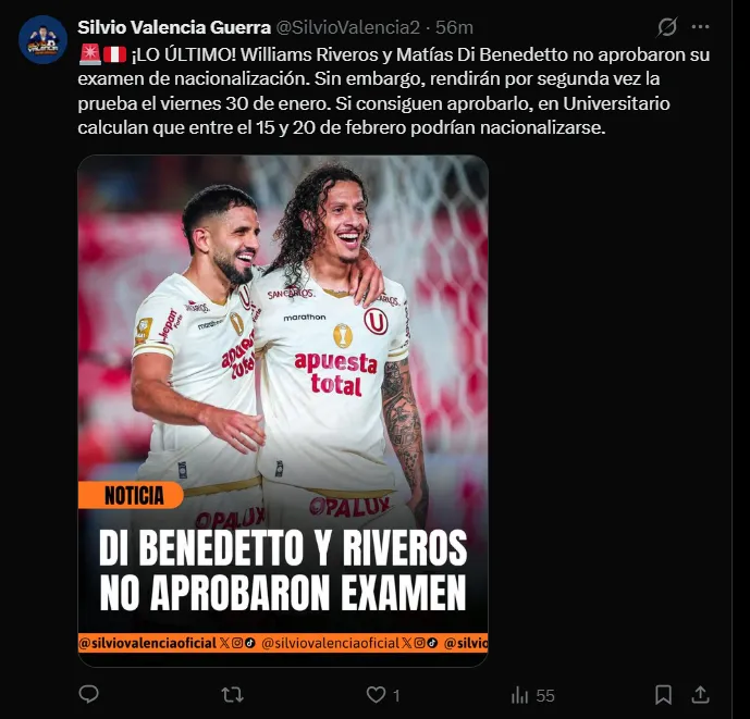 Fuente: @SilvioValencia2