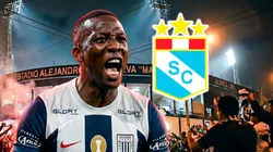Luis Advíncula en Matute con el escudo de Sporting Cristal.