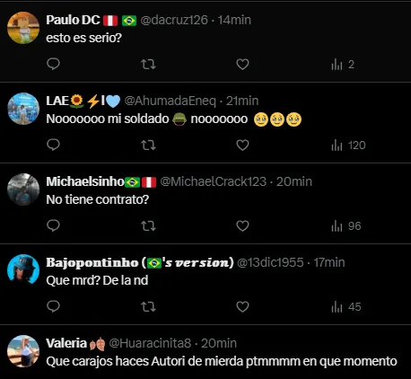 Hinchas de Alianza Lima sorprendidos (Foto: X).