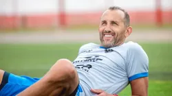 Hernán Barcos con indumentaria de FC Cajamarca.