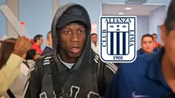 Luis Advíncula y el escudo de Alianza Lima.