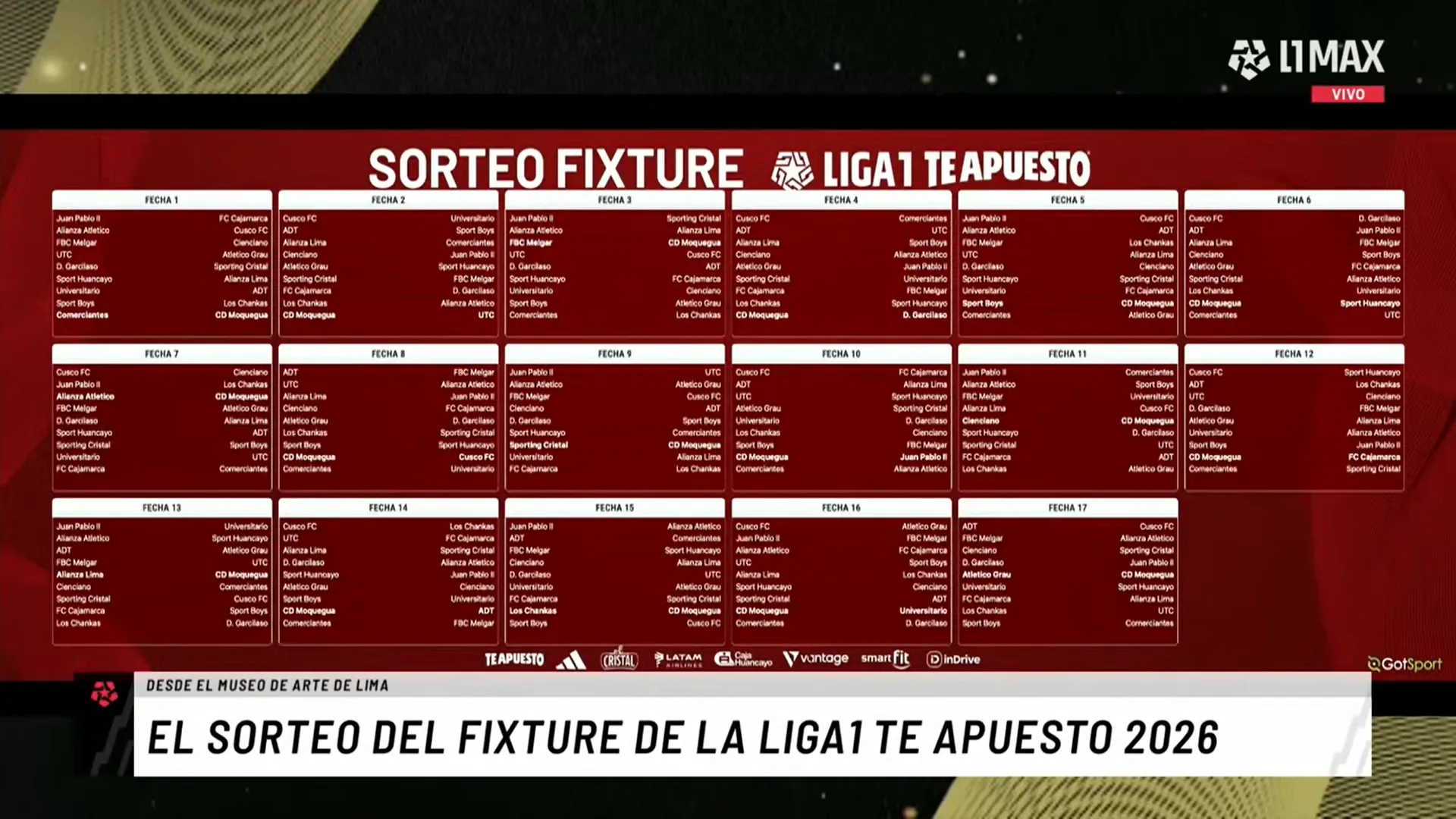 Transmisión oficial L1 MAX.