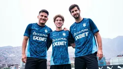 Alejandro Pósito, Ian Widsom y Rafael Lutiger de Sporting Cristal.