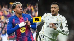Lamine Yamal y Kylian Mbappé, figuras de FC Barcelona y Real Madrid.