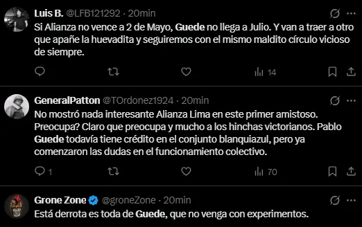 El hincha critica a Pablo Guede (Foto: X).