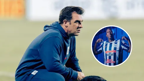 Pablo Guede y Luis Advíncula de Alianza Lima.
