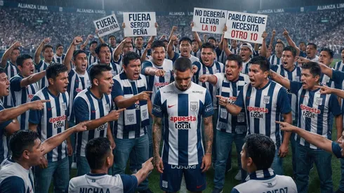 Sergio Peña apuntado por los hinchas.