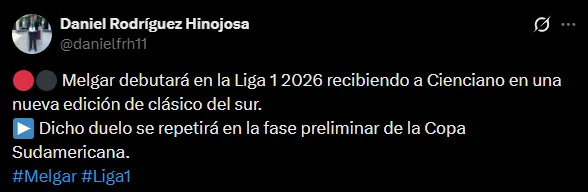 El Clásico del Sur se repetirá en Copa Sudamericana en unos días (X @danielfrh11).