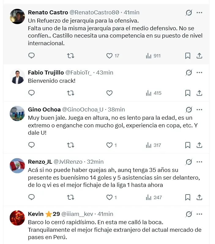 El hincha de Universitario opinó sobre el fichaje de Alzugaray. (Foto: X)