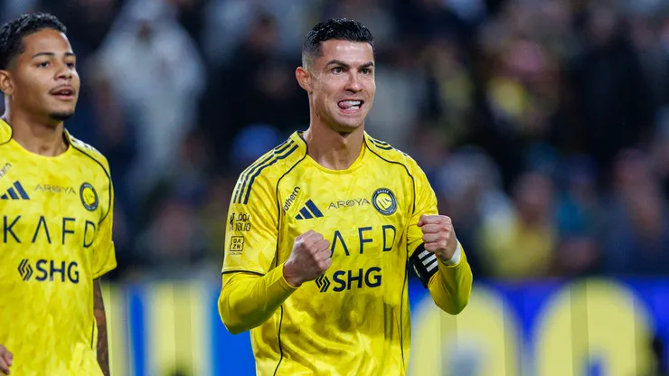 Cristiano Ronaldo no convirtió, pero pudo festejar el triunfo de Al Nassr.