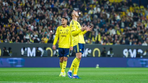 Cristiano Ronaldo gritando en Al Nassr.
