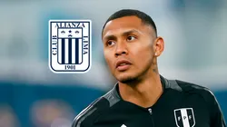 Bryan Reyna y el escudo de Alianza Lima.