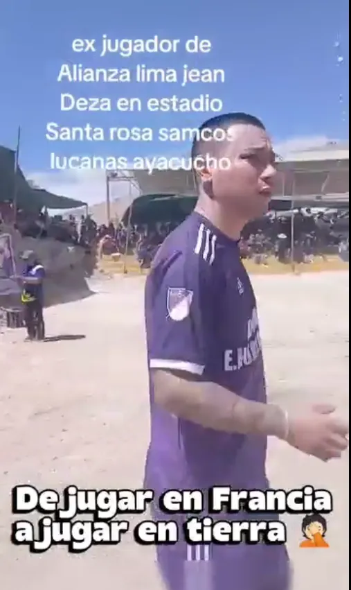 Deza jugando en cancha de tierra (Foto: Captura Promesa.pe).