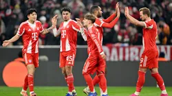 Jugadores de Bayern Múnich celebrando.
