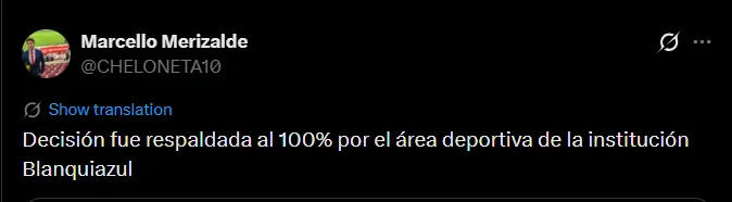 Fuente: @CHELONETA10