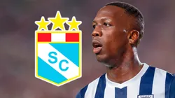 Luis Advíncula y el escudo de Sporting Cristal.