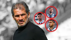 Franco Navarro con Sergio Peña, Carlos Zambrano y Miguel Trauco.